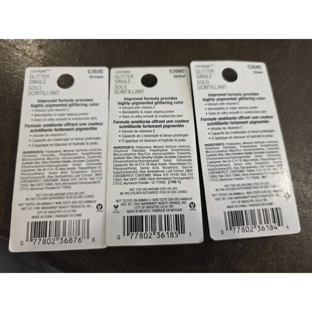 Wet n Wild ‎ Body Glitter Makeup, Set of 3, Coloricon
